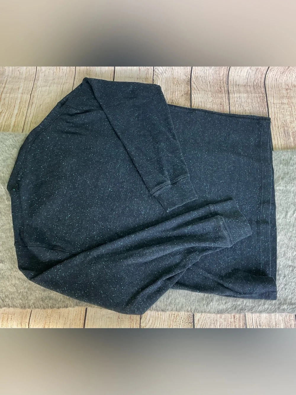 J. Crew Men's Navy Heathered Henley Knit Sweater 100% Cotton Size M